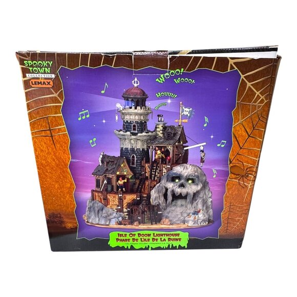 Lemax Spooky Town Isle Of Doom Lighthouse Animated & Sound Halloween Decor READ - Picture 7 of 15